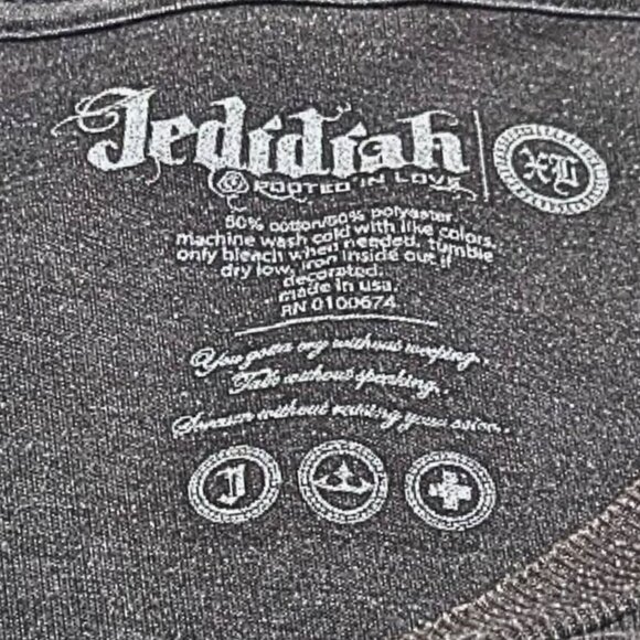 Vintage Y2K Buckle JEDIDIAH Gray Flying Boom Box Graphic Tee Mens Size XL - Picture 3 of 3
